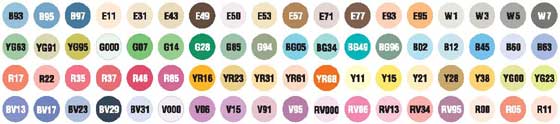 Farben Copic Ciao 72-er Set B