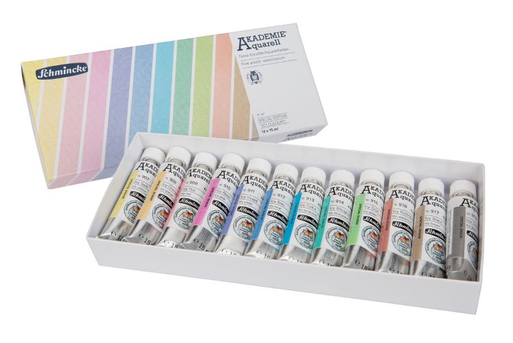 Schmincke Akademie Aquarell-Kasten kompakt 12/2 Näpfe