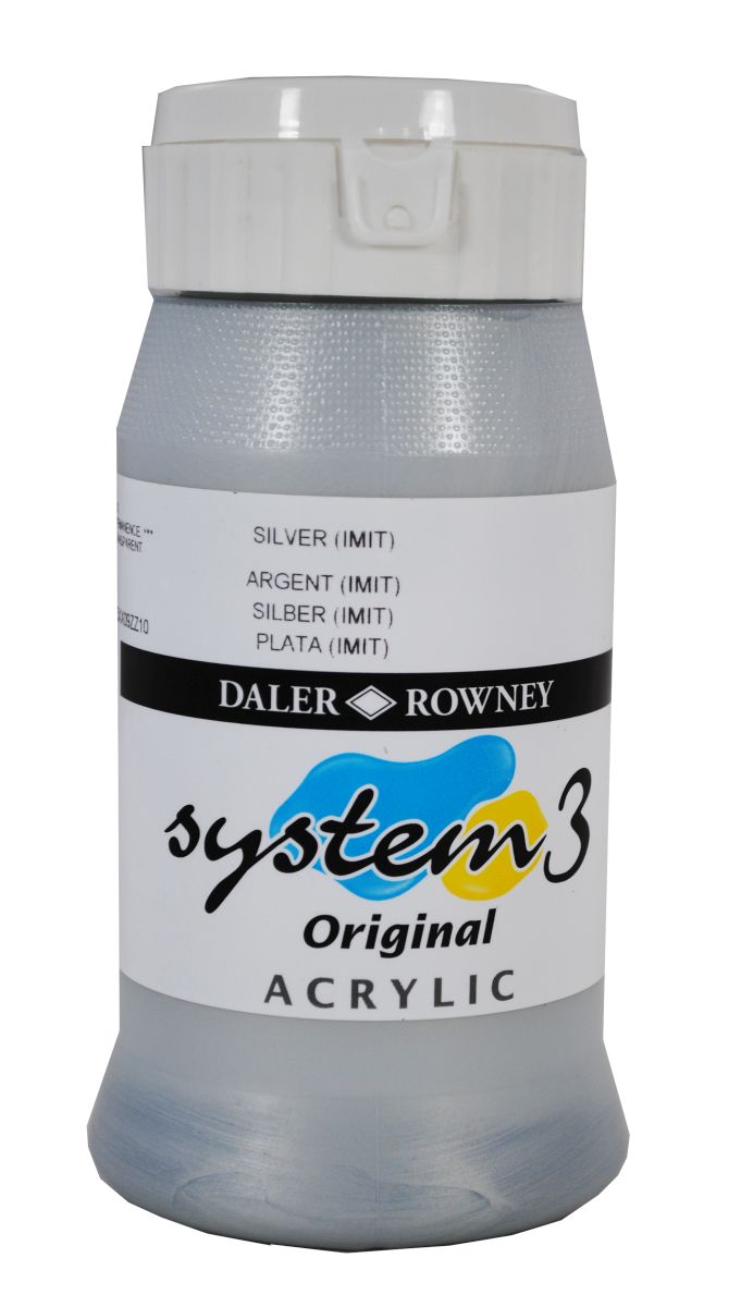 System 3 Acrylfarbe metallic und fluorescent 500ml