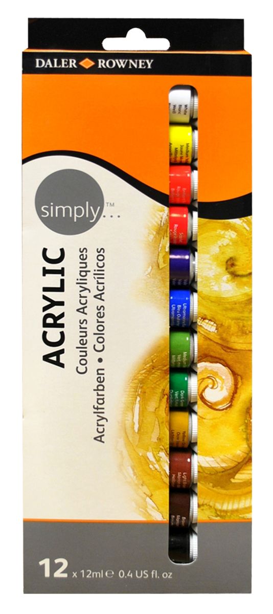 Simply Acrylfarbe 12 ml 12 Tuben