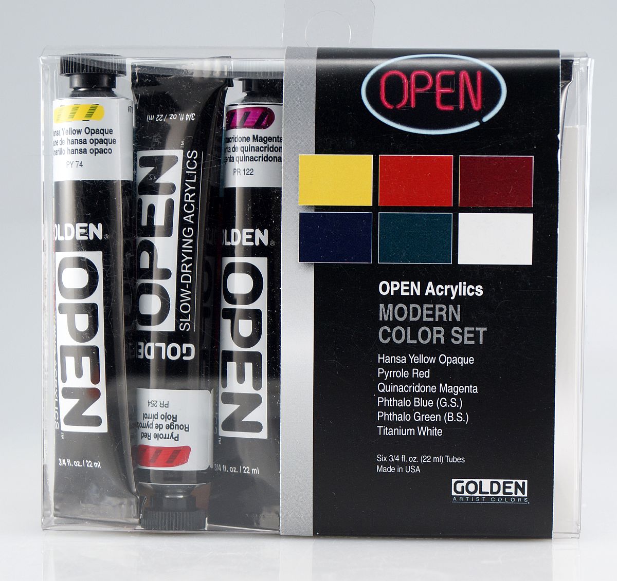 Golden OPEN Acryl-Set 6x22ml modern