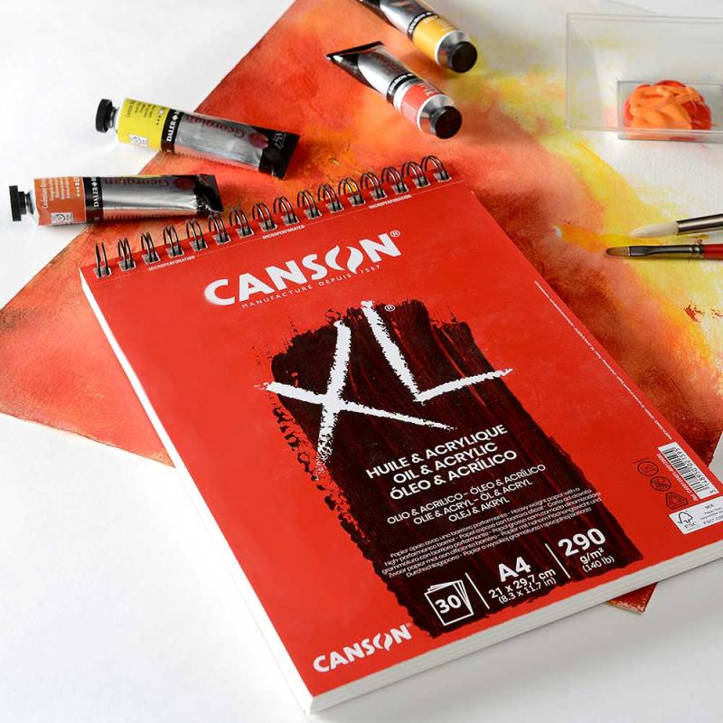 XL Öl & Acrylmalblock A4 30 Blatt 290 g/m²