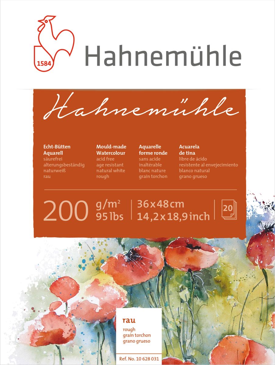 HM Aquarell-Büttenblock rau 200g/m² 36 x 48cm 20 Blatt