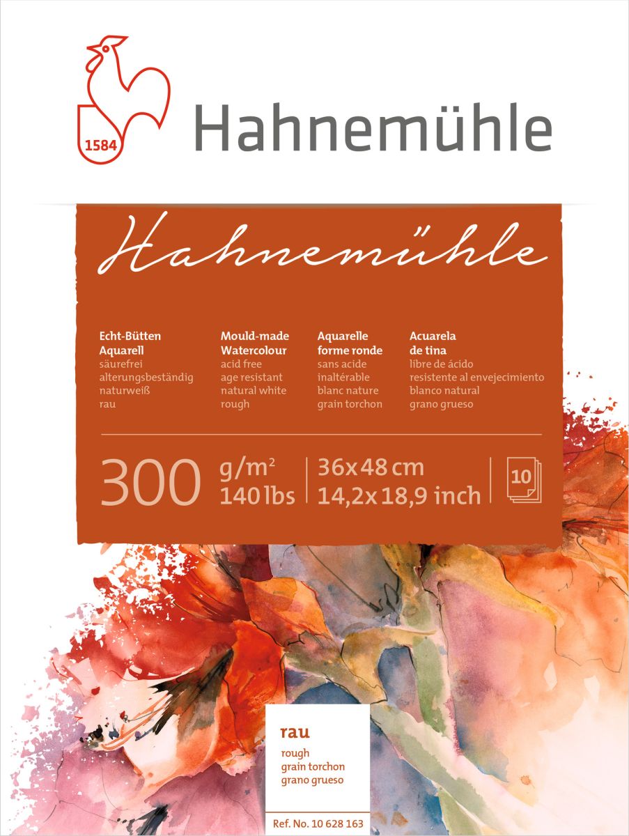 HM Aquarell-Büttenblock rau 300g/m² 36 x 48cm 10 Blatt