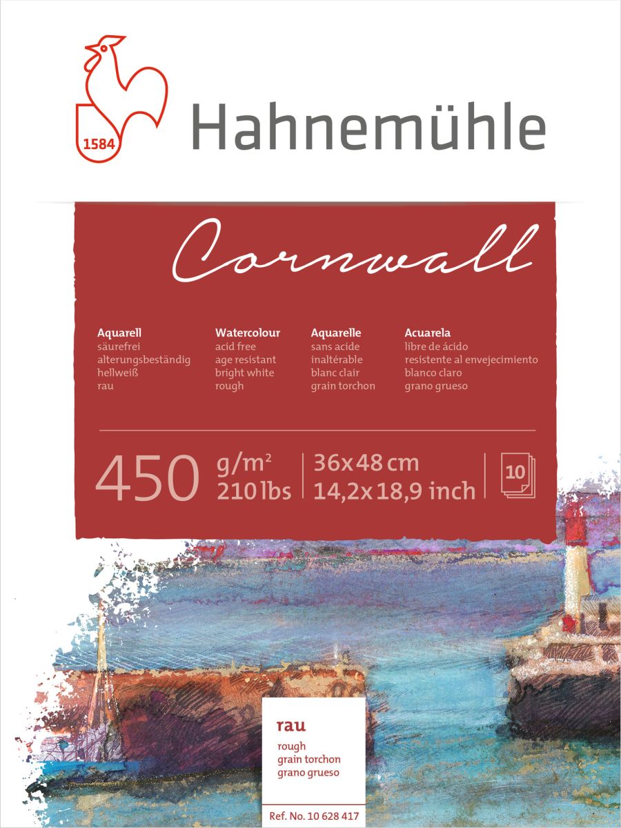 HM Aquarell-Block Conwall 450g/m² rau 36x48 cm 10 Blatt