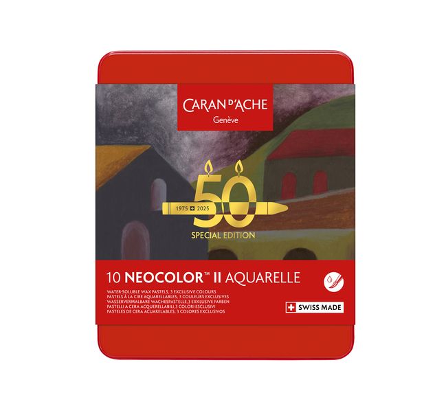 Caran d´Ache Aquarellkreide Neocolor II 10er Metalletui