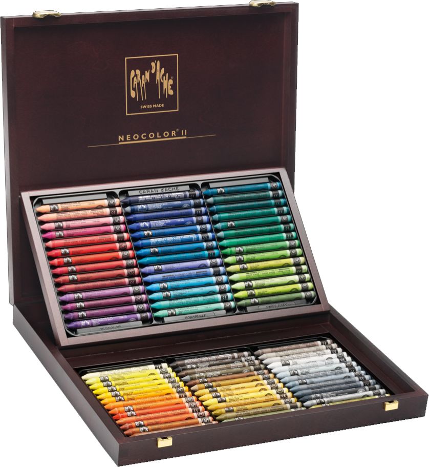 Caran d´Ache Aquarellkreide Neocolor II 84er Holzkoffer