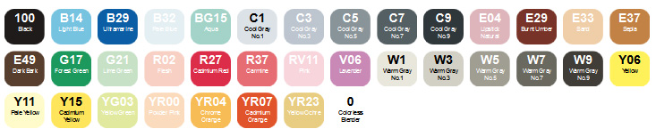 Copic Marker Basis Set 36 Farben