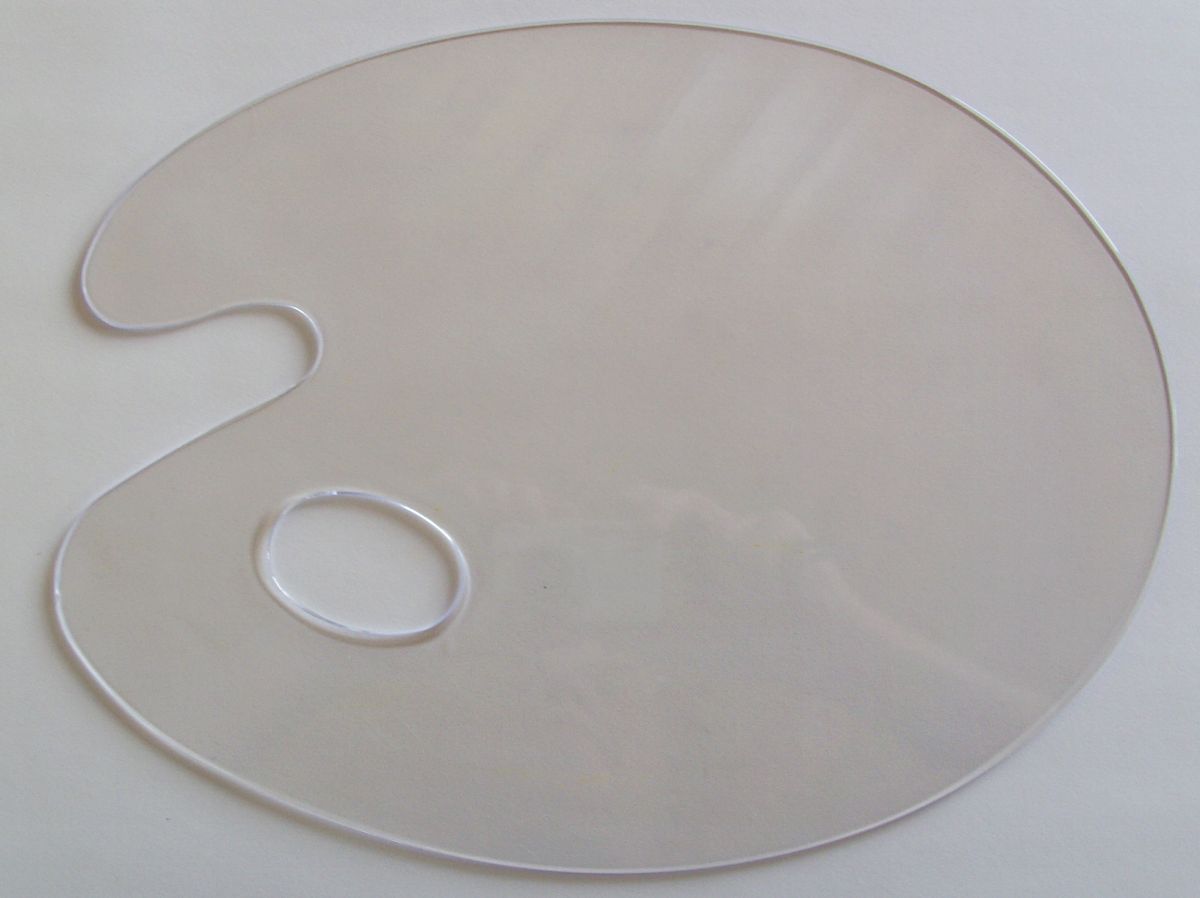 Palette Acryl glasklar 23x30cm oval